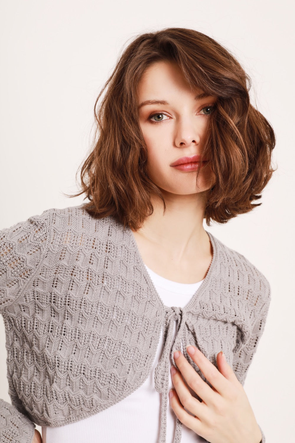 Iris Zigzag Lace Shrug