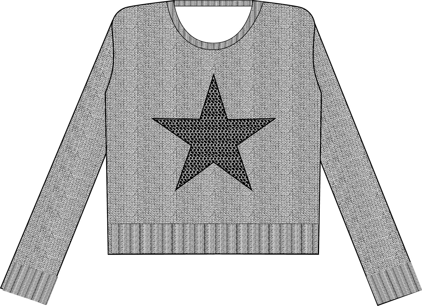 Mesh Star Pullover