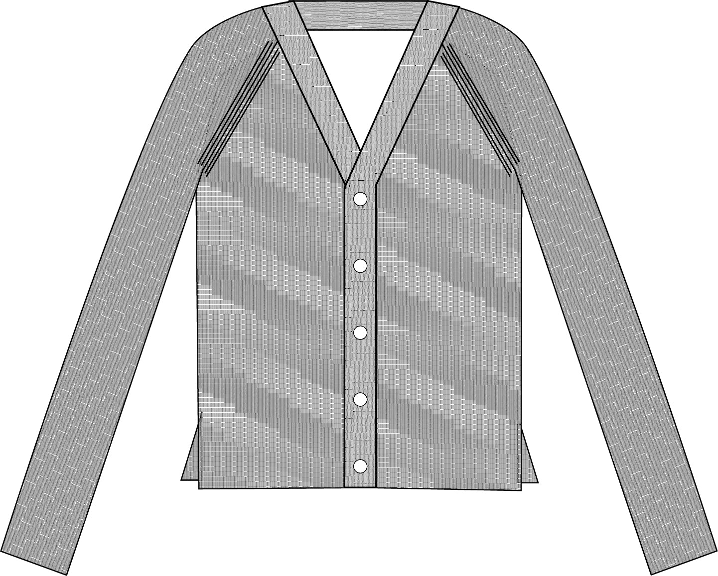 Mixed Rib Cardigan