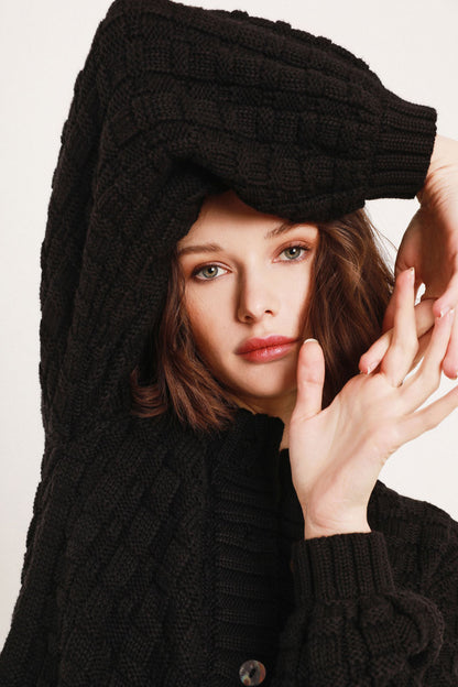 Celia Plaid Textured Cadigan