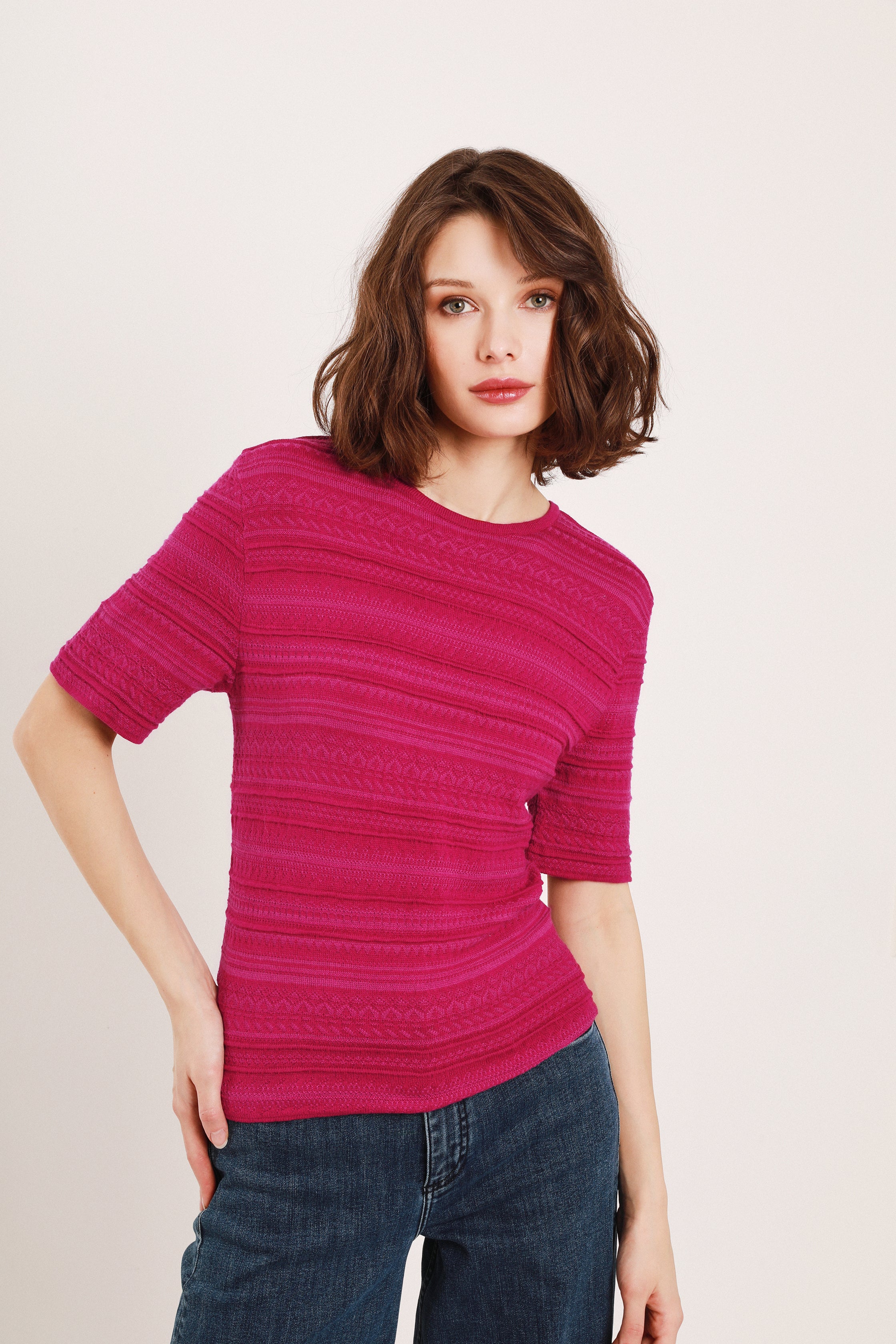 Zoe Ethnic Elbow Tee