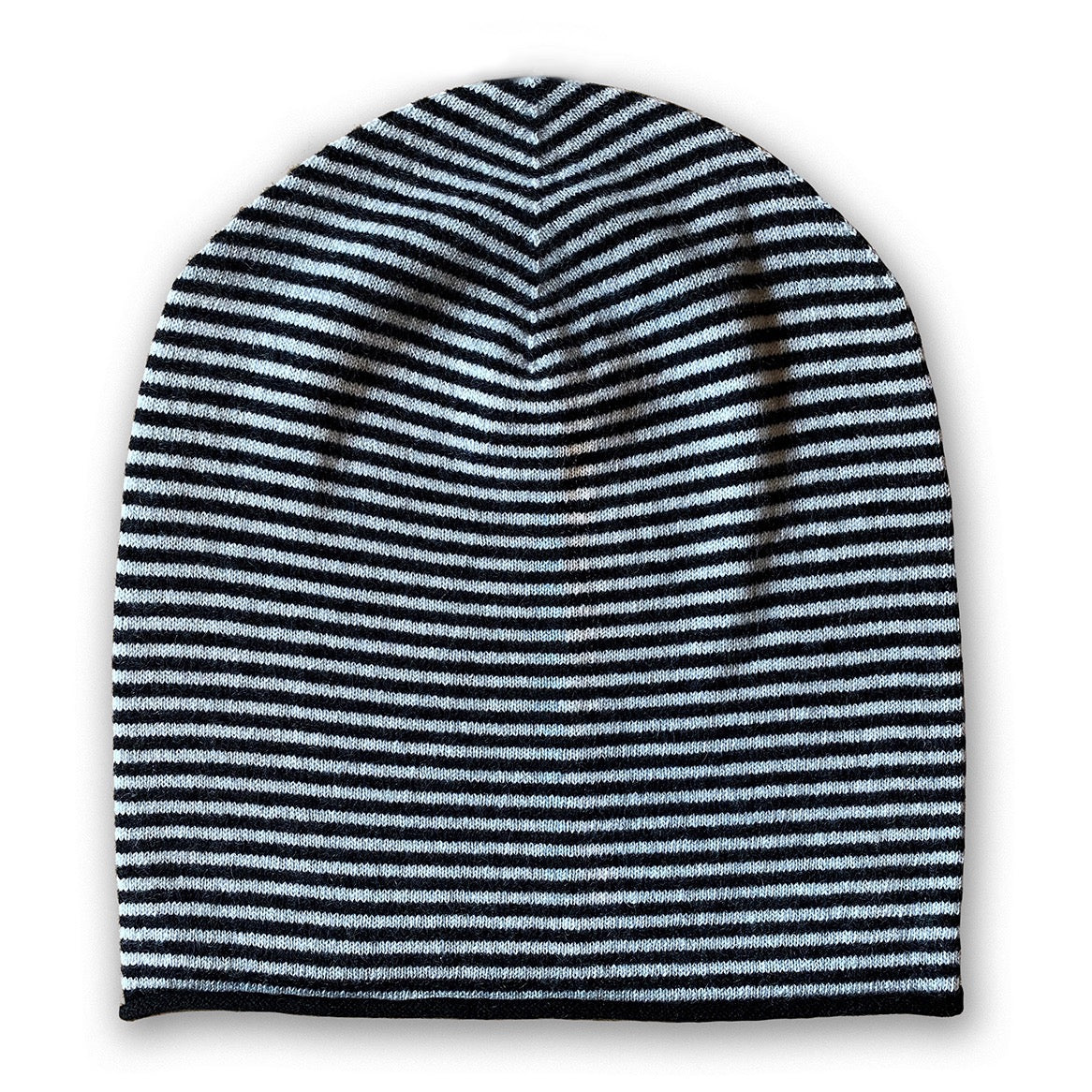 Highland Cashmere Striped Beanie Hat