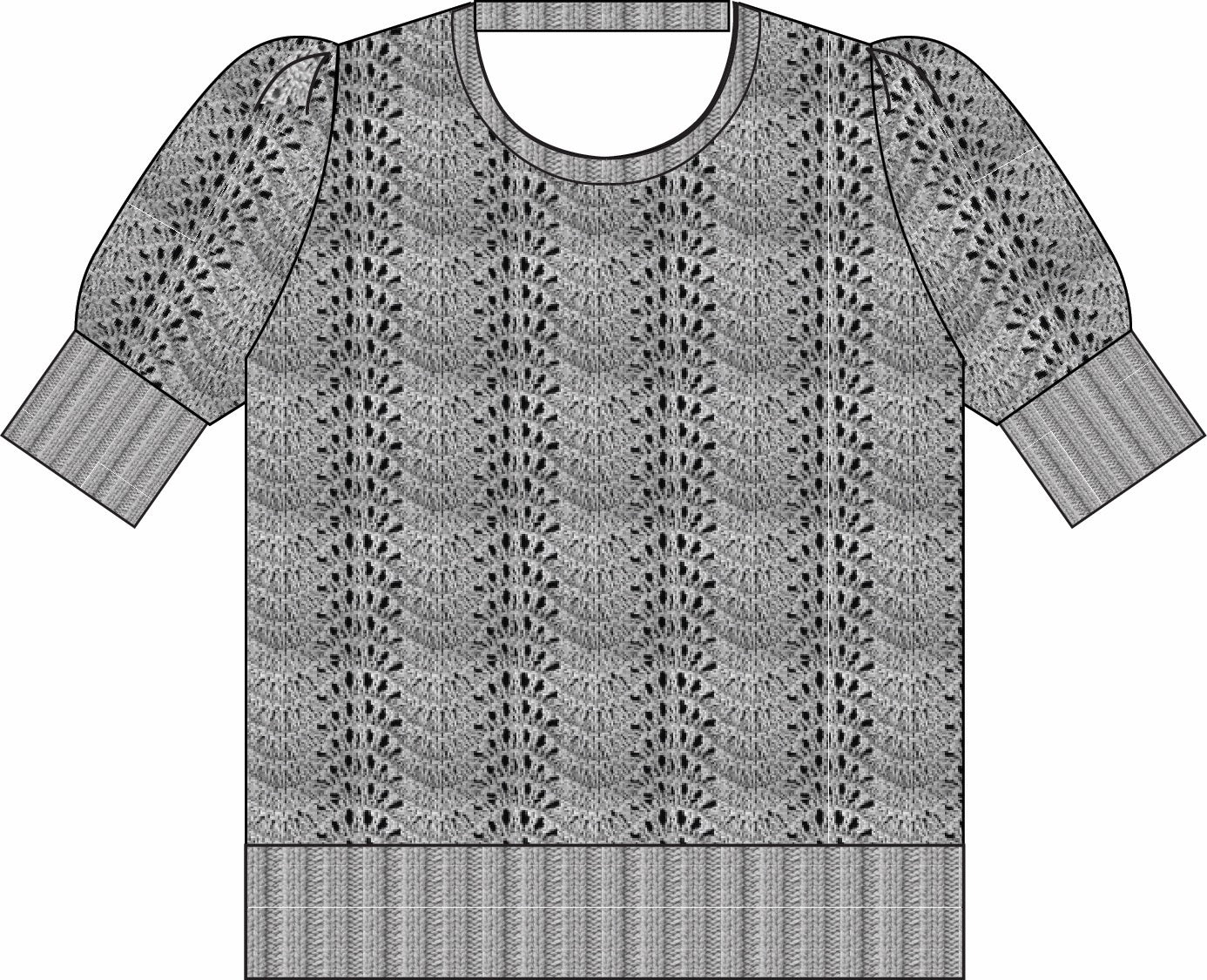 Wavy Stitch Puff Sleeve