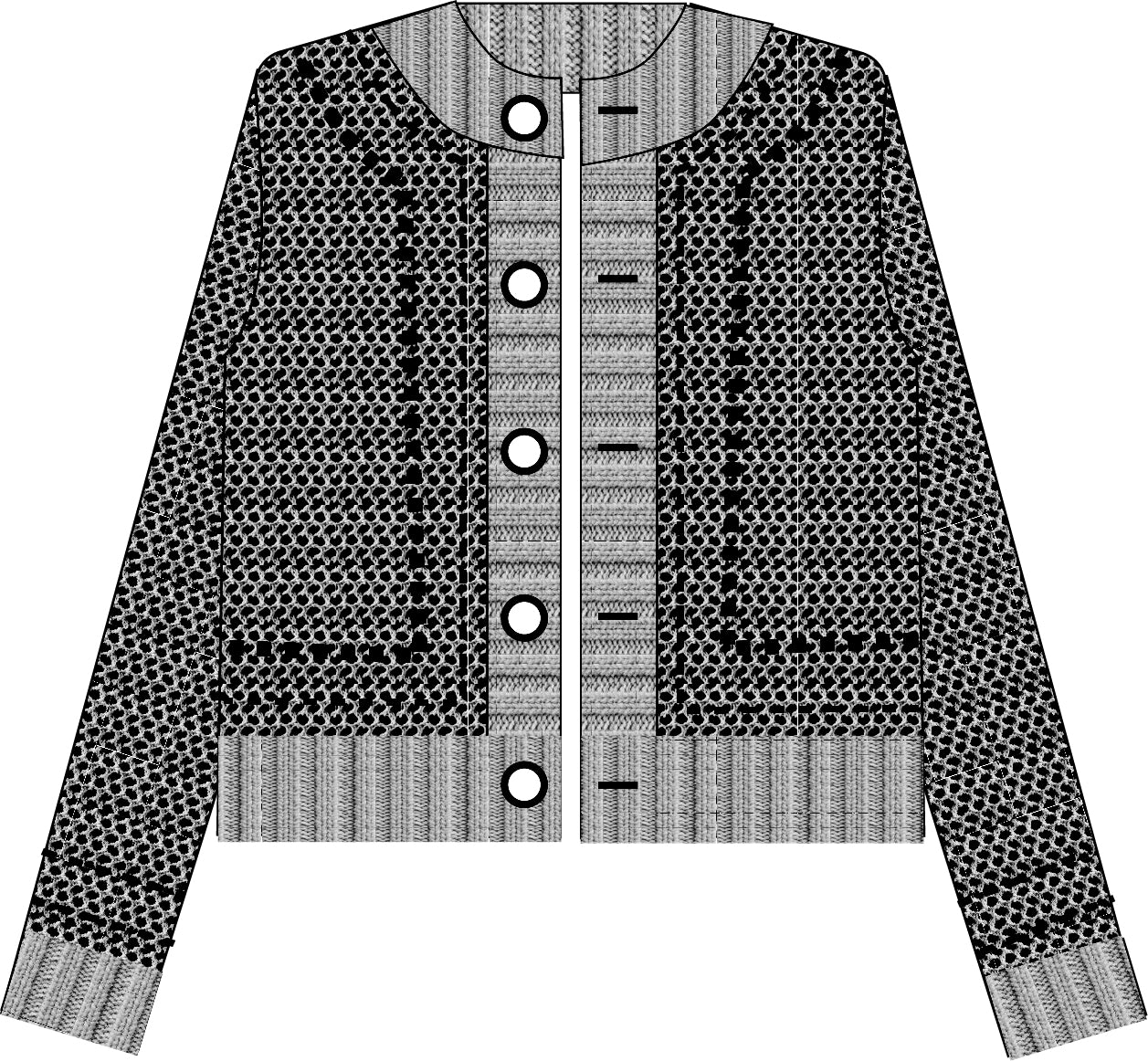 Stitched Mesh Cardigan